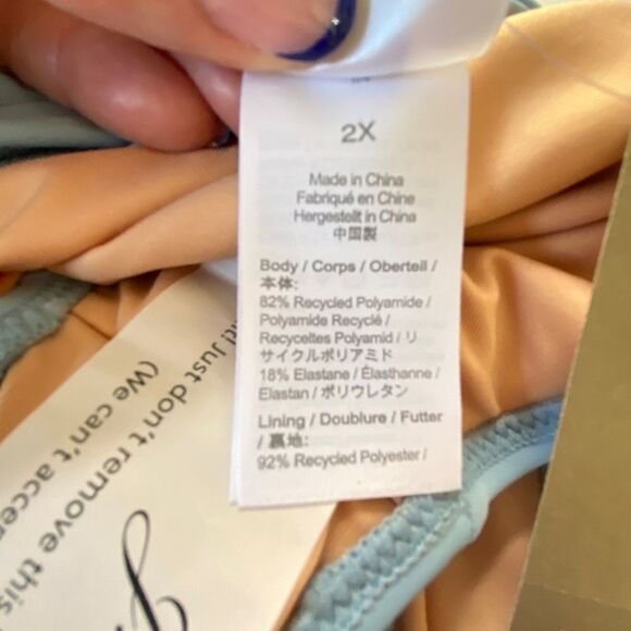 J Crew Blue Mist Crossover Cheeky Bikini Bottom Sz 2X NWT - Picture 6 of 10